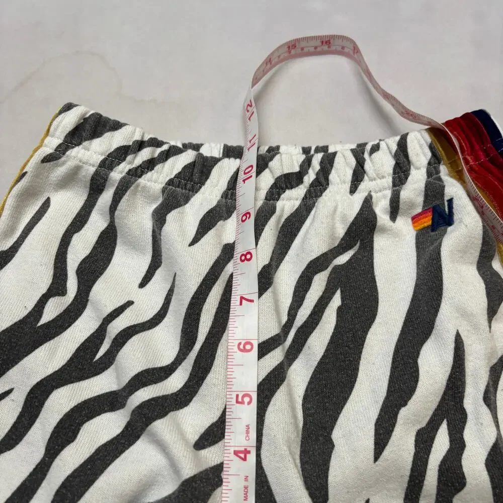 Aviator Nation Classic Zebra Velvet Stripe Hoodie Sweatpants Set Youth 14
